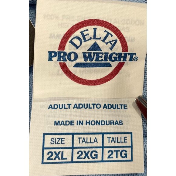 Delta Pro Weight- Men's Adults Short Sleeves T-Shirt -Graphic Tee-Light Blue-XXL - Picture 9 of 13